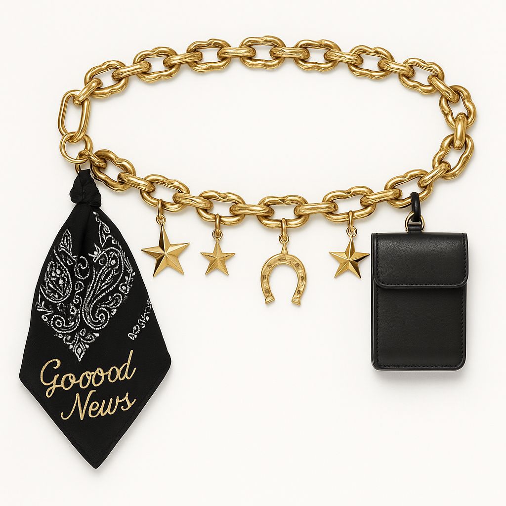 Good News" Western Charm Chain Belt