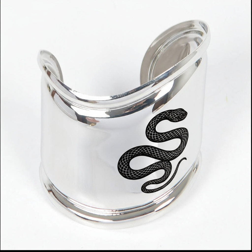 WGFT Snake Cuff — Pretty Girl Edition | Silver Wide Bracelet