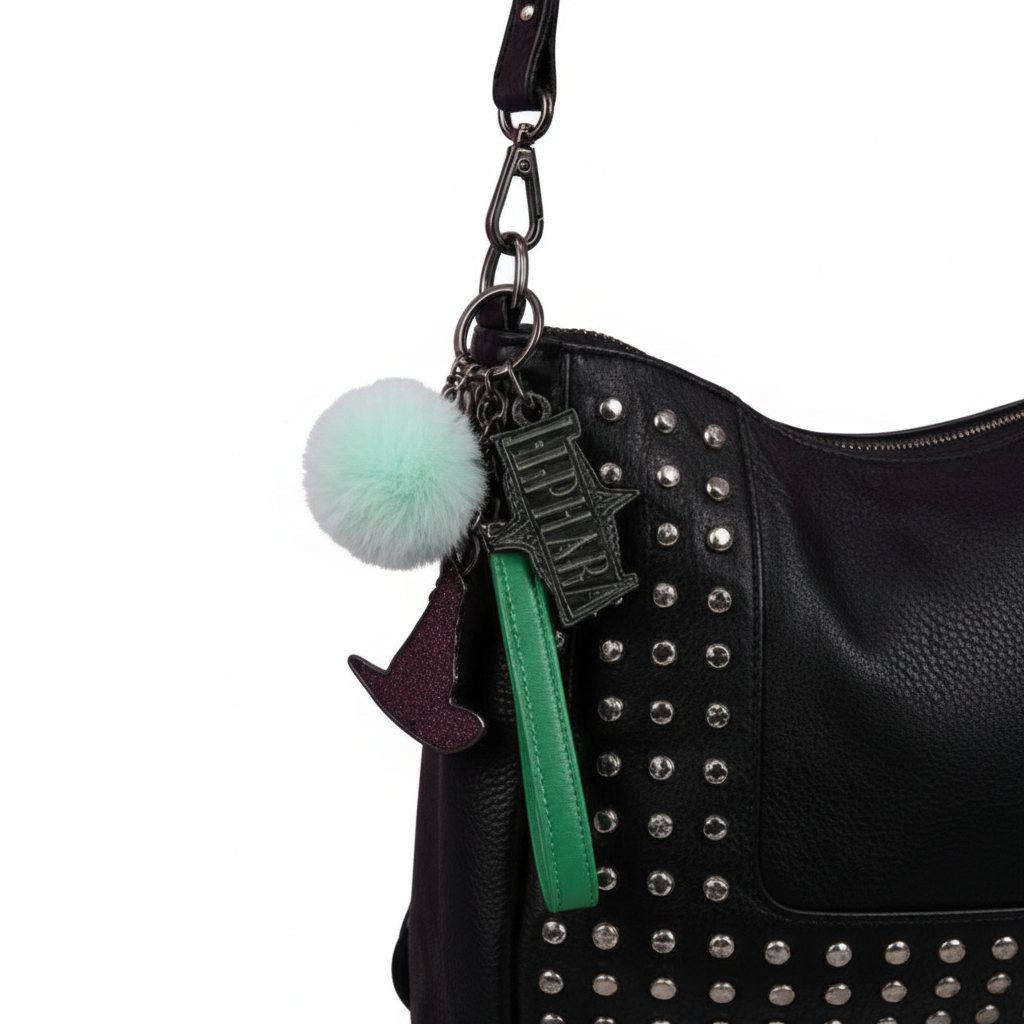Image of Wicked Elphaba Hat Pom Keychain
