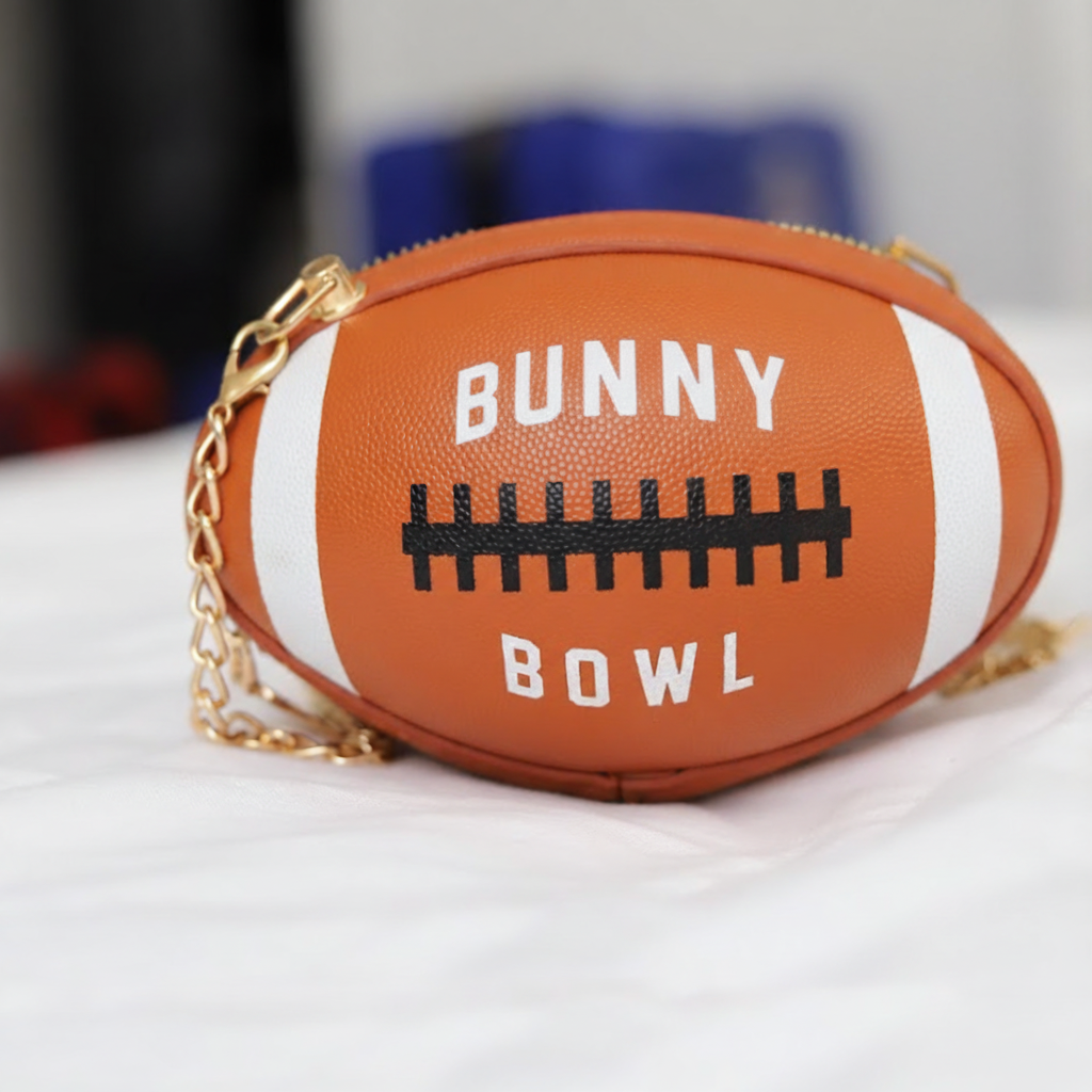 Image of Bunny Bowl Football Clutch Purse