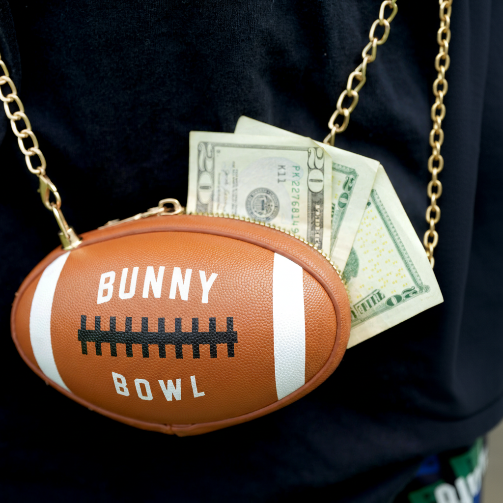 Image of Bunny Bowl Football Clutch Purse