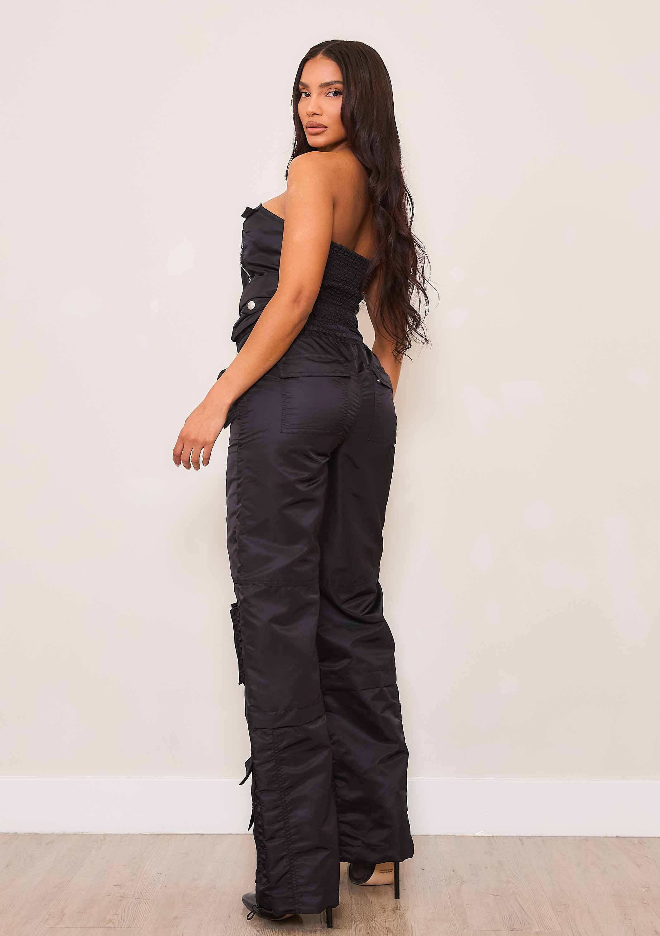 Image of UTILITY NYLON WIDE CARGO PANTS