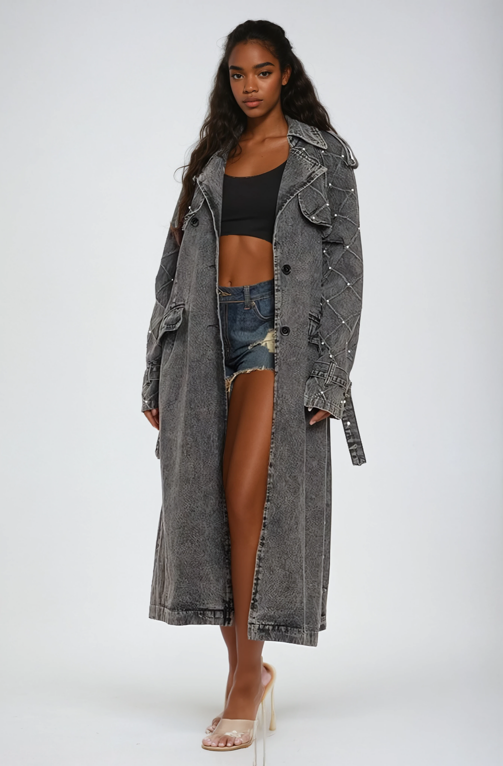 Denim Trench Coat