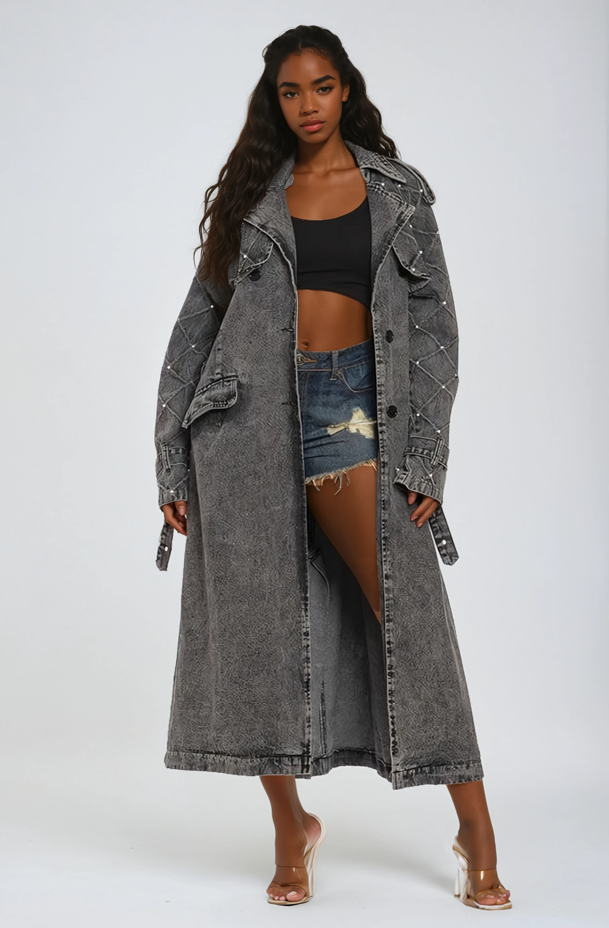 Denim Trench Coat