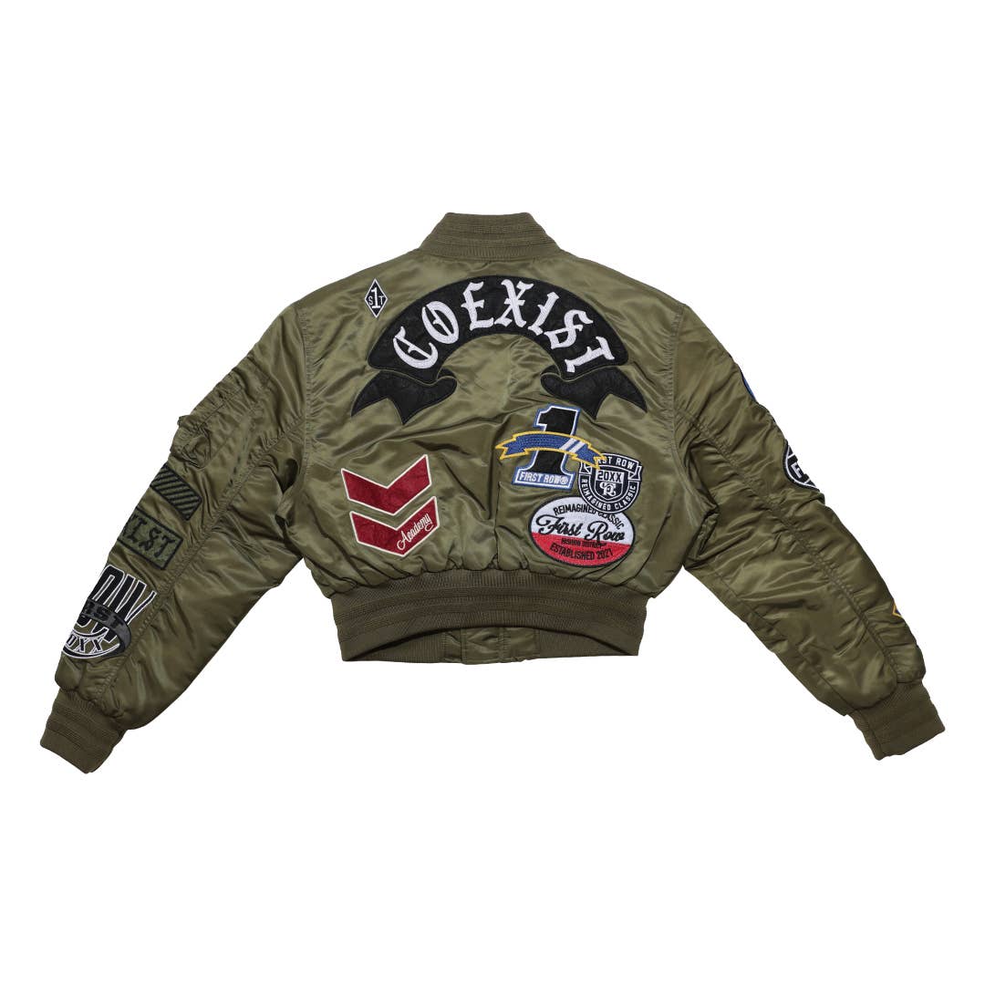 Multi-Patches Bomber Jacket