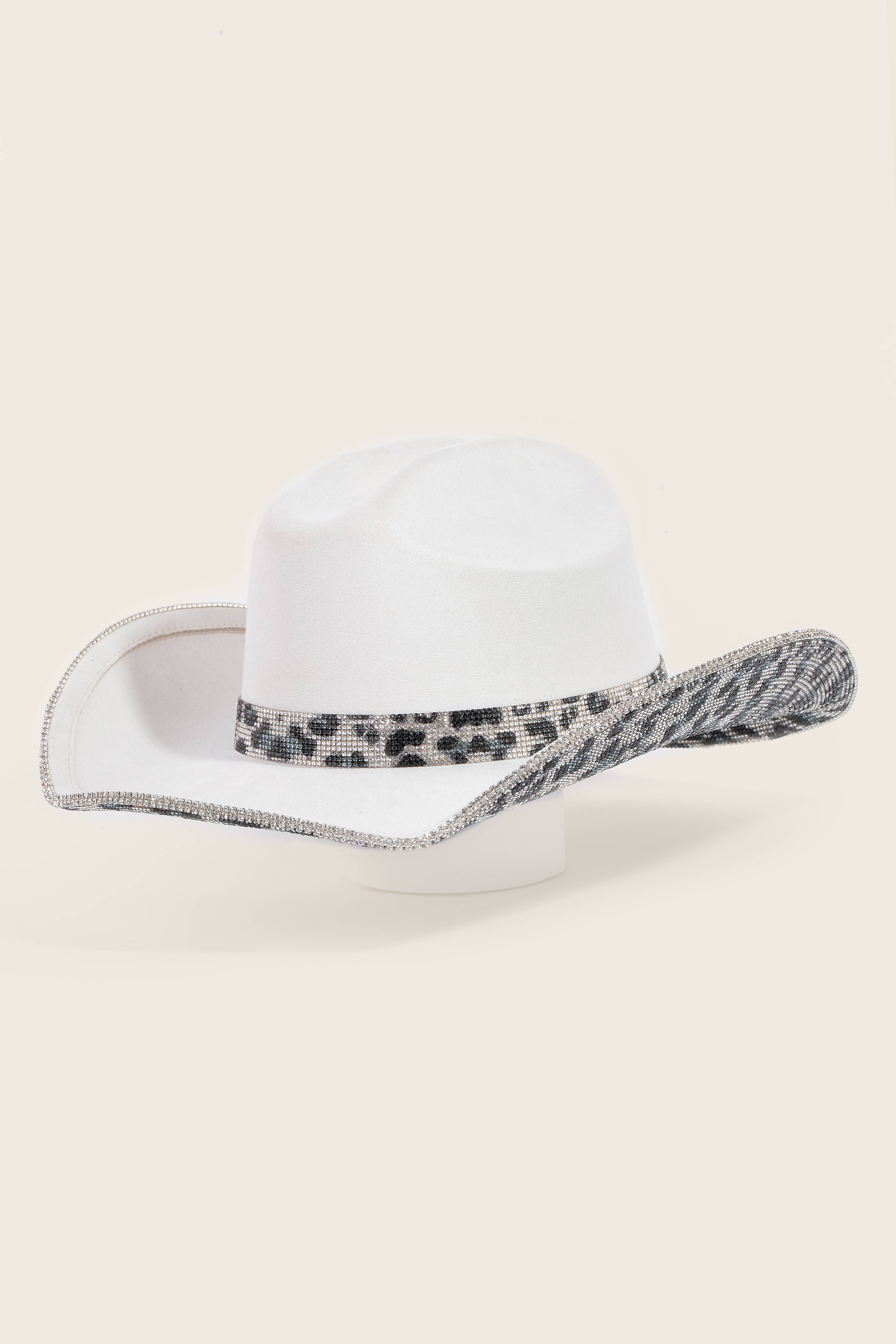 Pave Animal Print Rhinestone Western Cowboy Hat