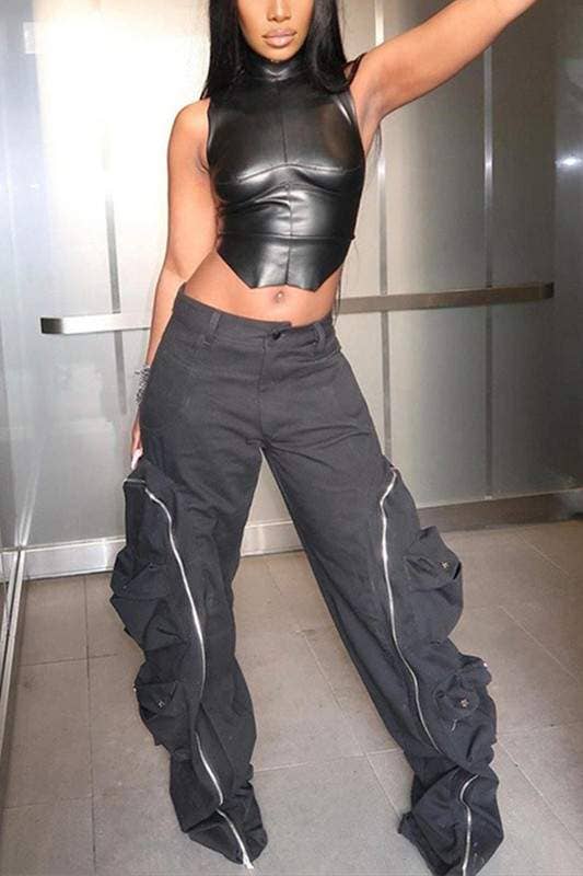 Image of Vinyl sleeveless top