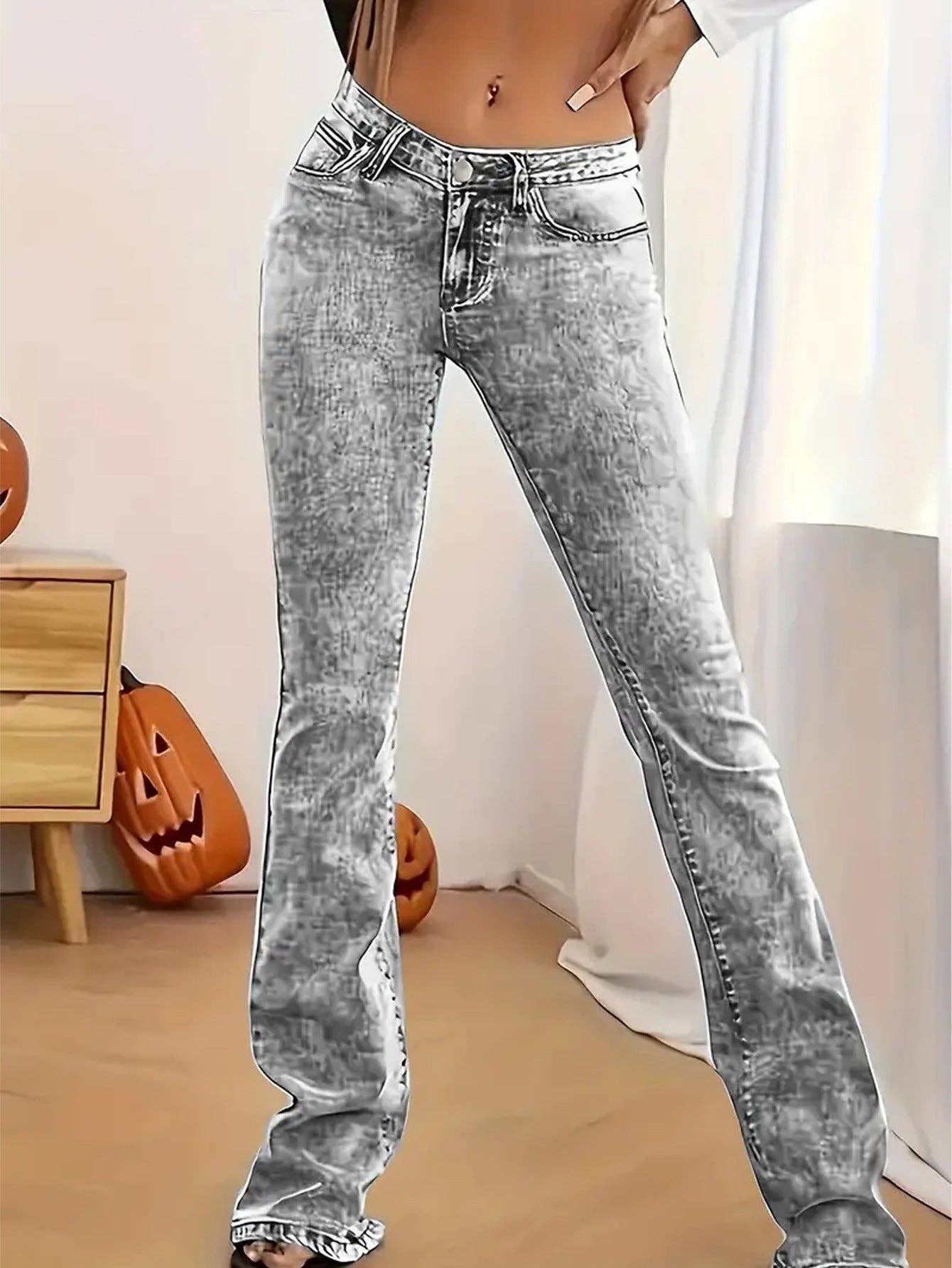 Image of Stretch Slim Fit and Flared Jeans
