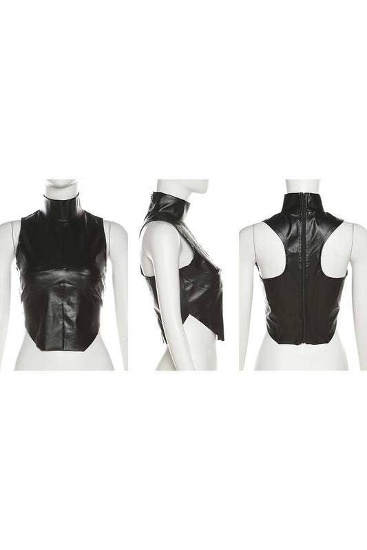 Image of Vinyl sleeveless top