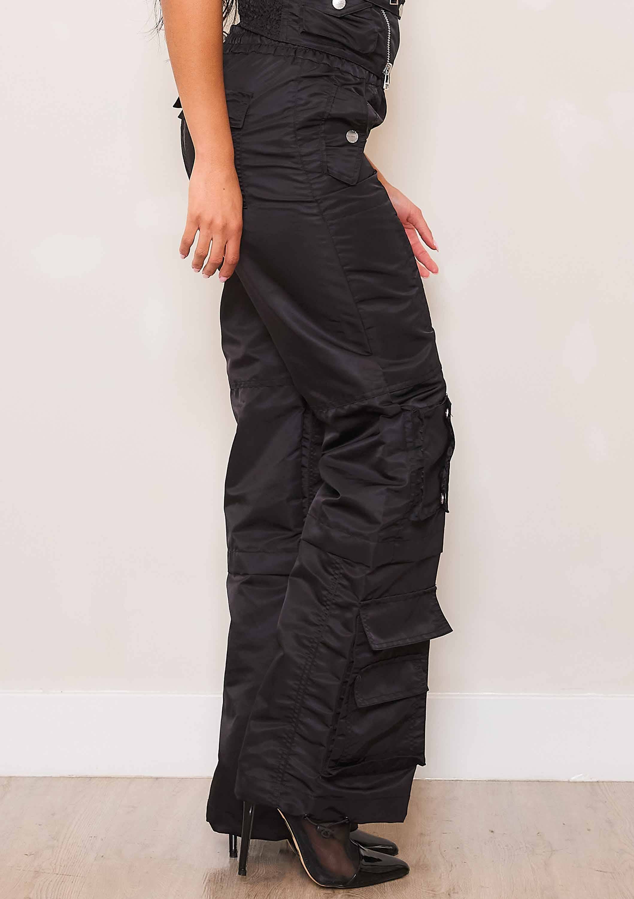 Image of UTILITY NYLON WIDE CARGO PANTS