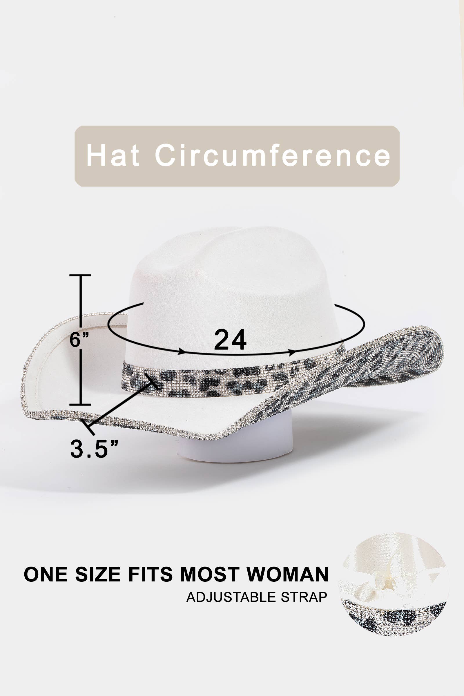 Pave Animal Print Rhinestone Western Cowboy Hat