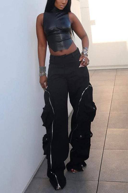 Image of Vinyl sleeveless top