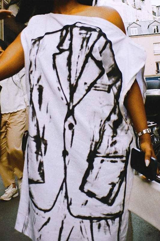 Boss Blazer Designer Zipper Shirt Dress