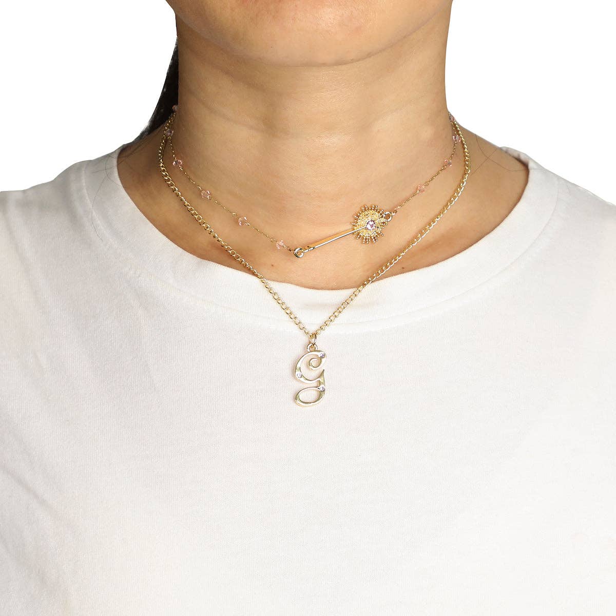 Wicked G Pendant 2-Piece Necklace Set