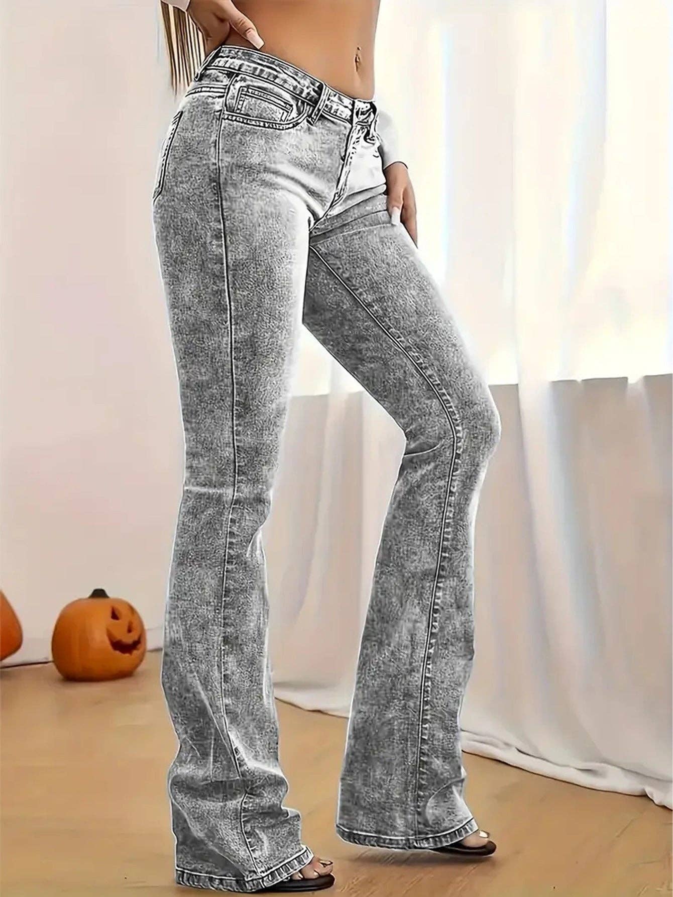 Image of Stretch Slim Fit and Flared Jeans