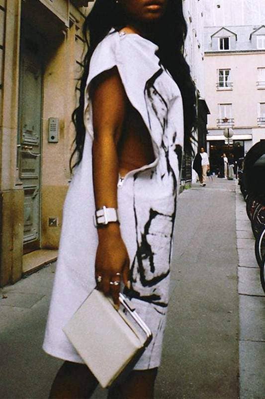 Image of Boss Blazer Designer Zipper Shirt Dress