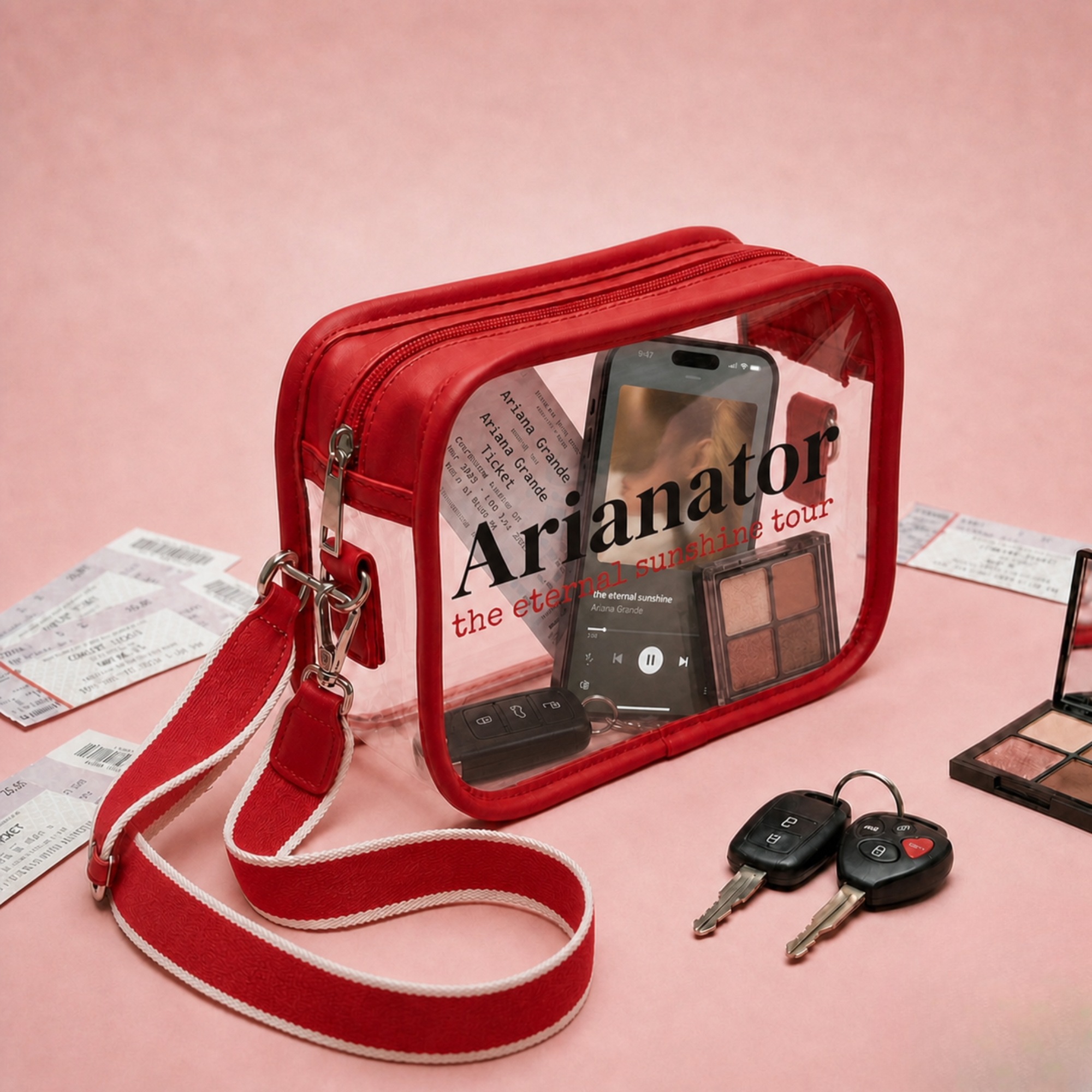 Image of Arianator Clear Stadium Crossbody Bag, Arena Approved