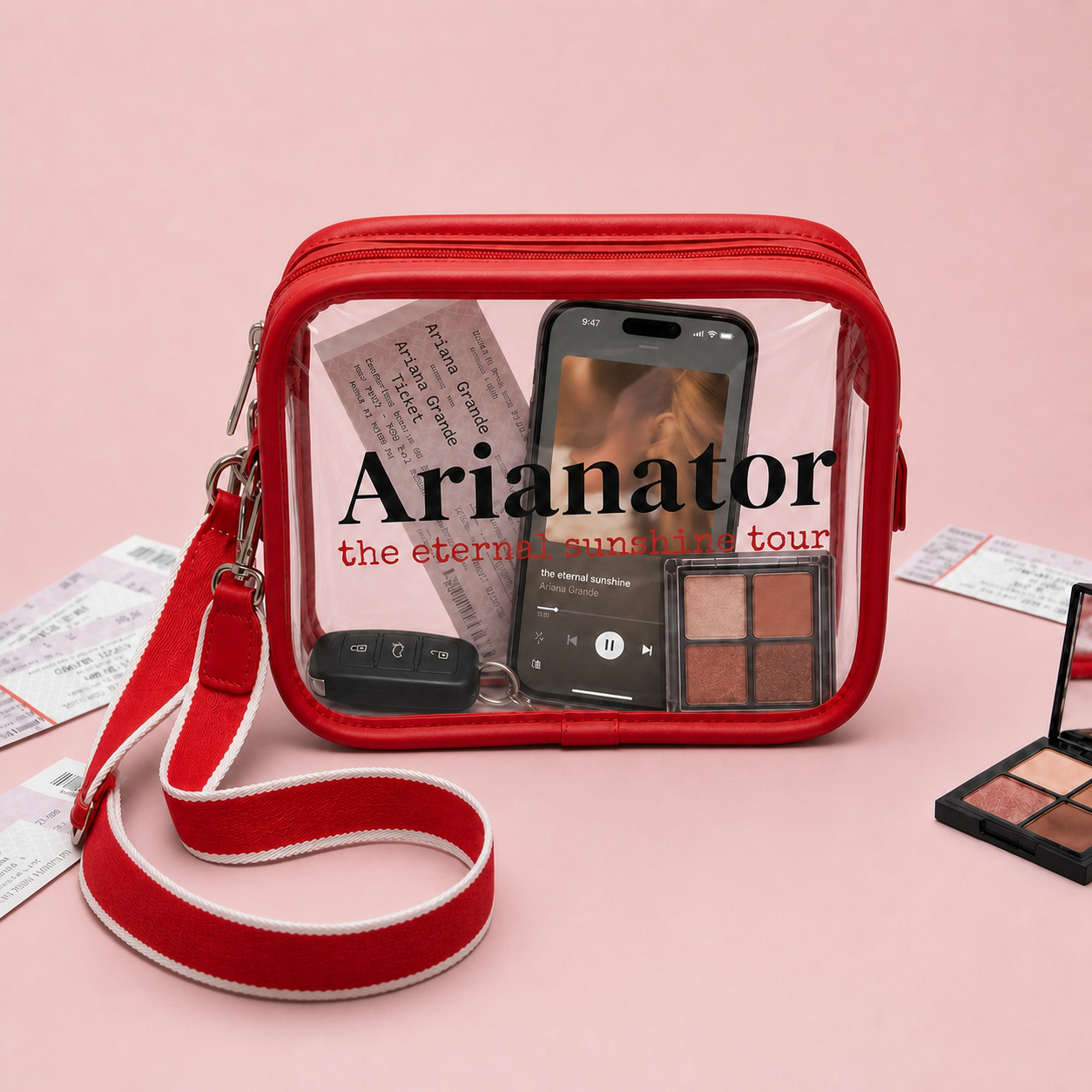 Image of Arianator Clear Stadium Crossbody Bag, Arena Approved