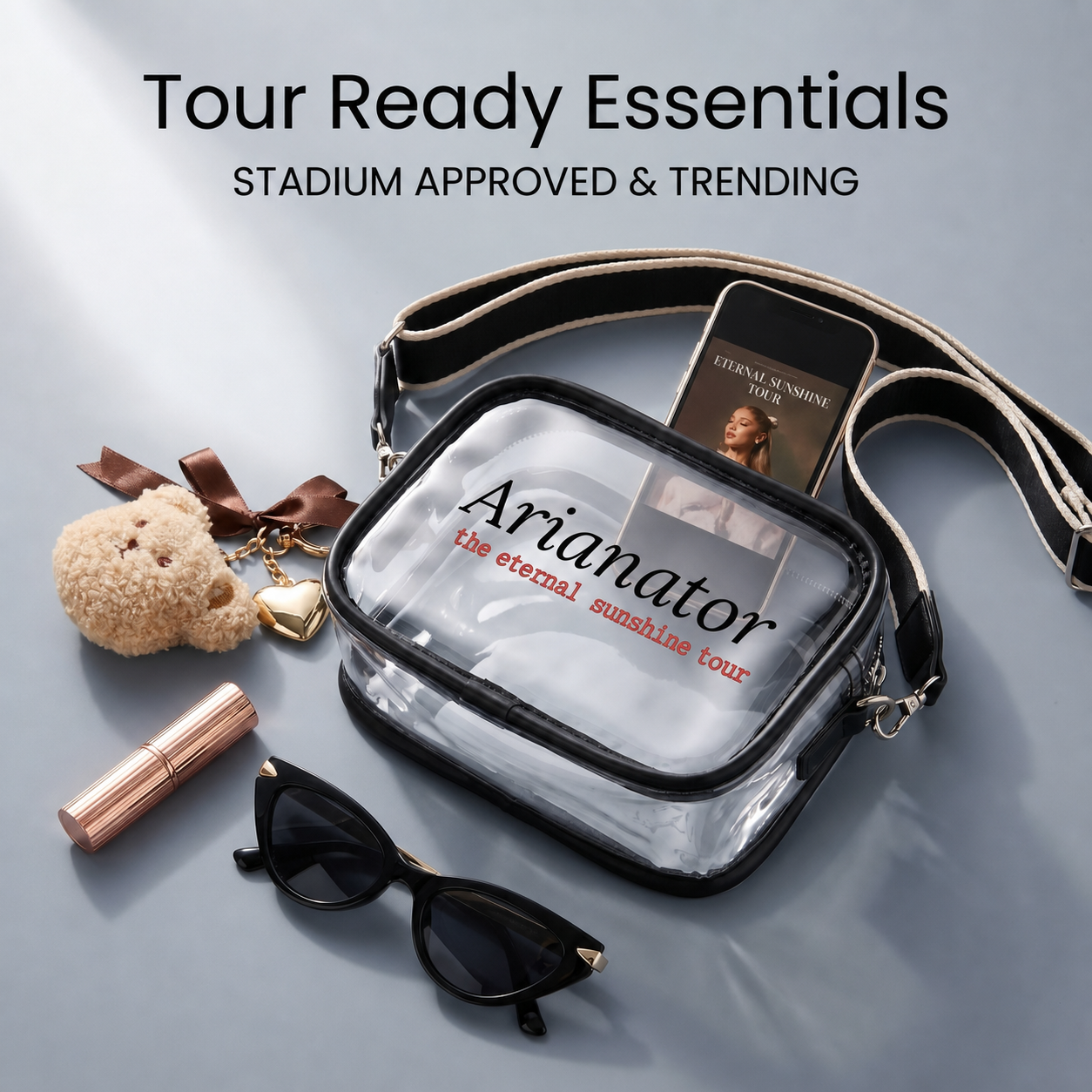 Image of Arianator Clear Stadium Crossbody Bag, Arena Approved