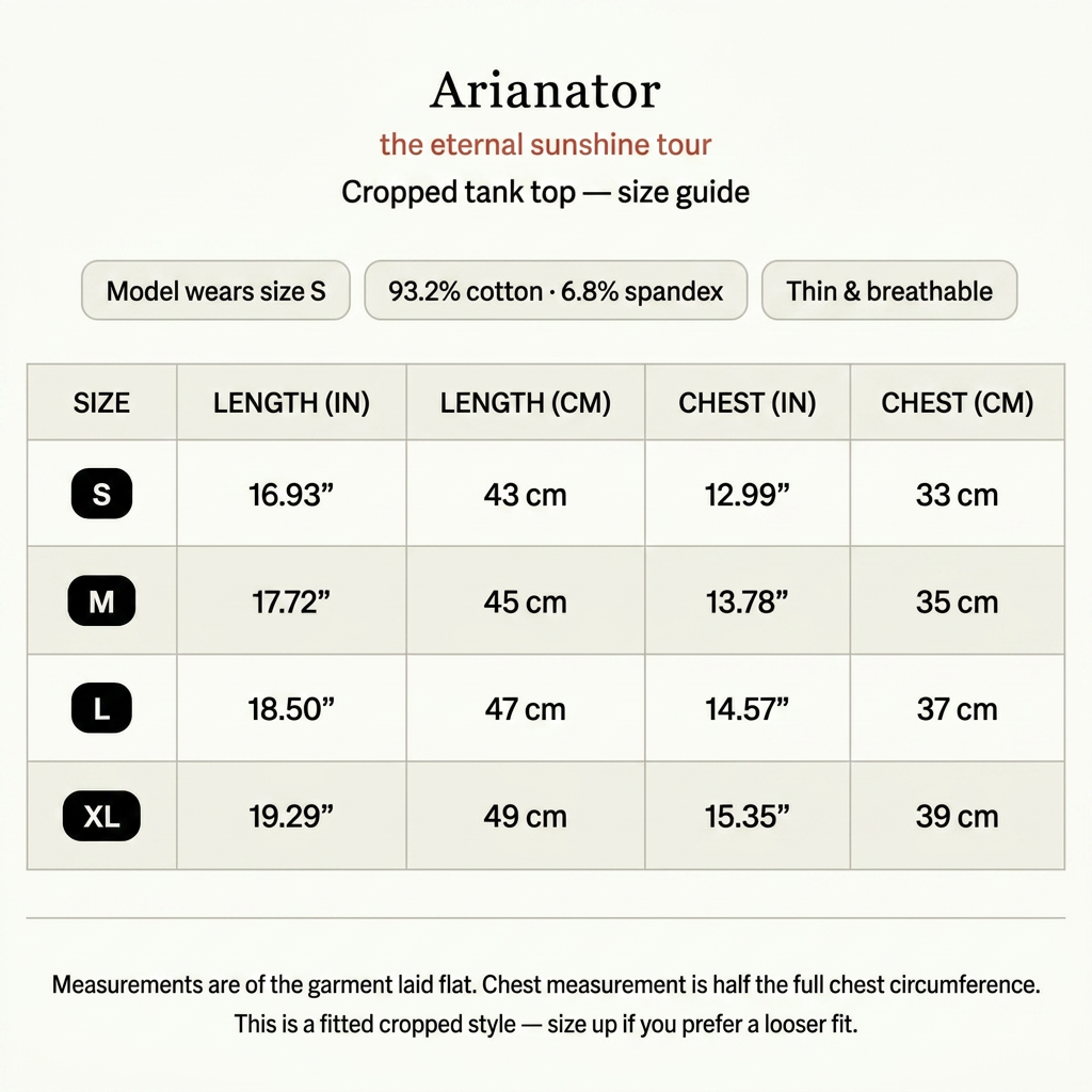 Image of Arianator Black Crop Tank Top | Eternal Sunshine Tour Shirt