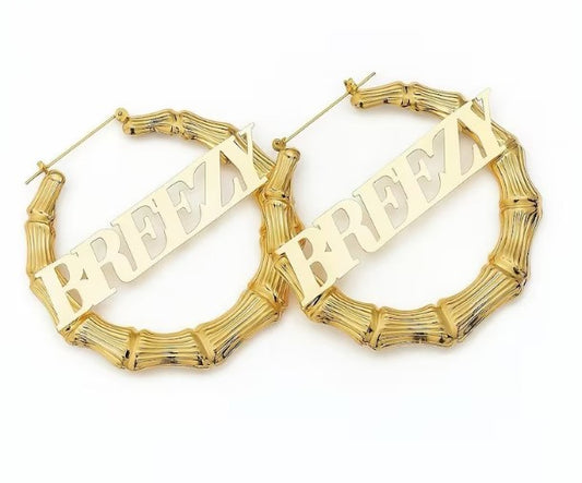 Breezy Bowl Bamboo Hoop Earrings