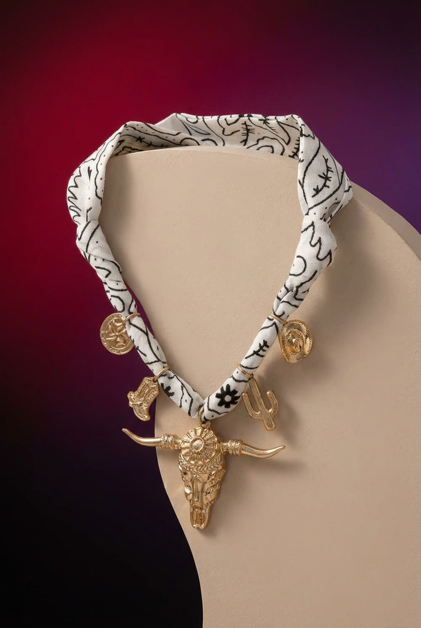 Image of Bandana Cowgirl Statement Necklace