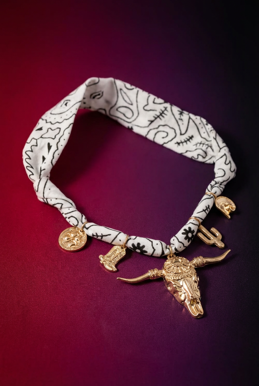 Image of Bandana Cowgirl Statement Necklace
