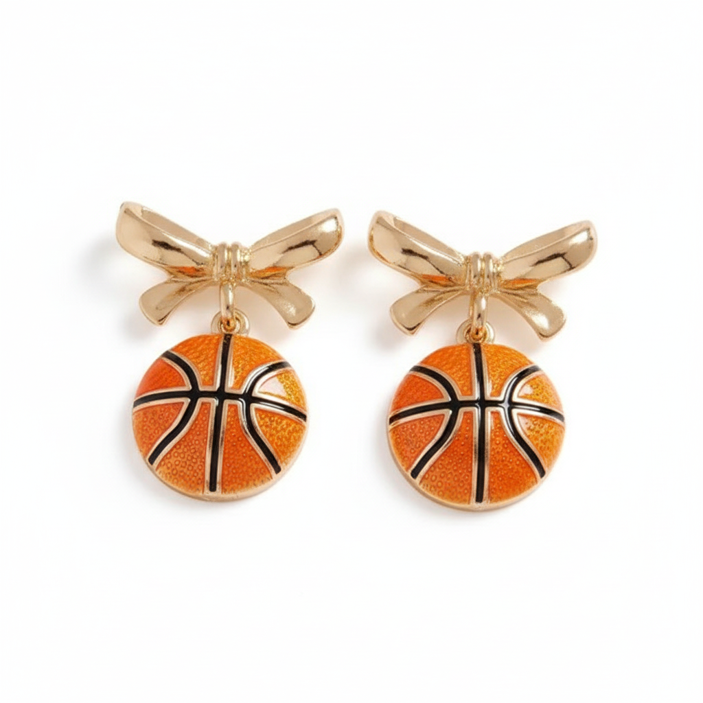 Image of Basketball Madness Too Cute Bow Earrings