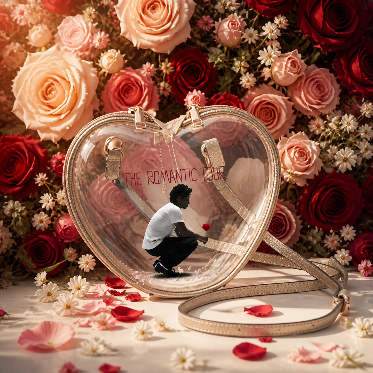 Image of Romance Tour Gold Heart Stadium Bag Set