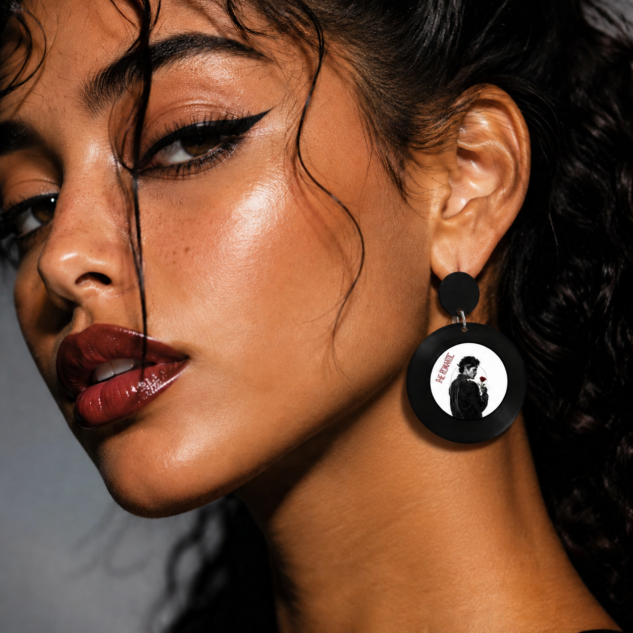 Image of Romantic Tour Vinyl Record Drop Earrings