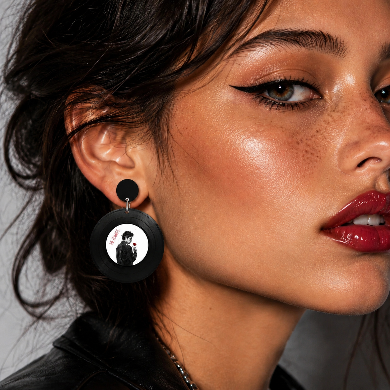 Image of Romantic Tour Vinyl Record Drop Earrings
