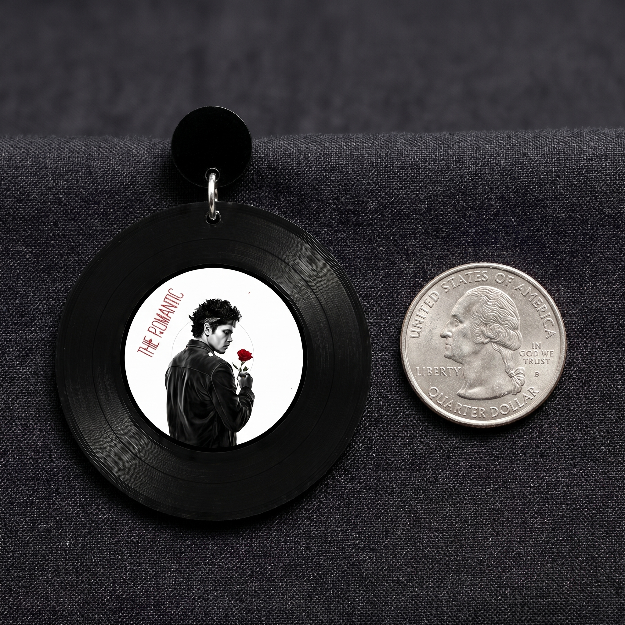 Image of Romantic Tour Vinyl Record Drop Earrings