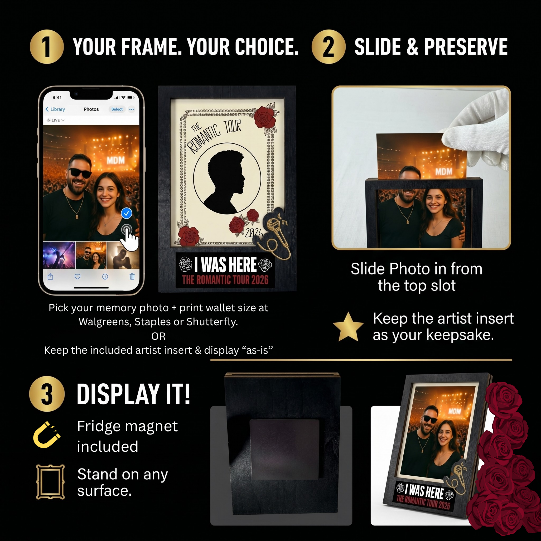 Image of The Romantic Tour 2026 Bruno Concert Memory Frame
