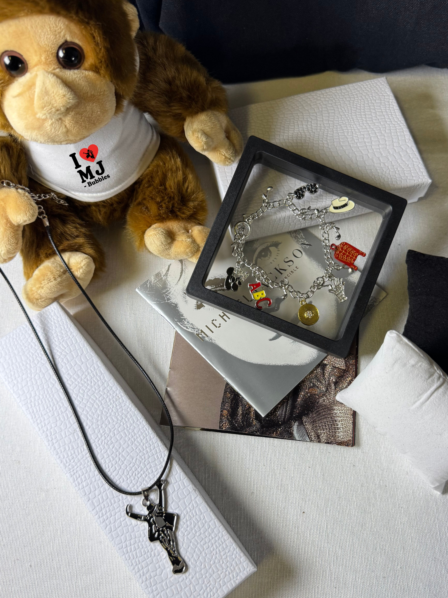 Image of King of Pop Charm & Necklace Set