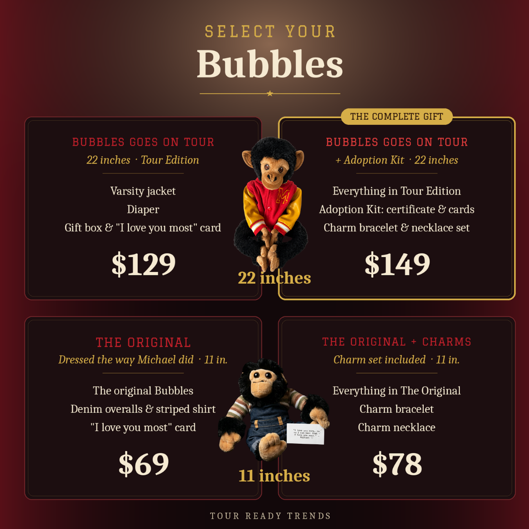 Image of Michael Jackson Bubbles Plush Gift Set
