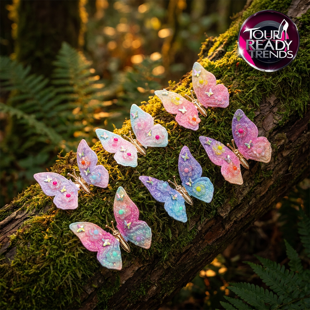 Image of Butterfly Hair Clips & Butterfly Wings Sunglasses