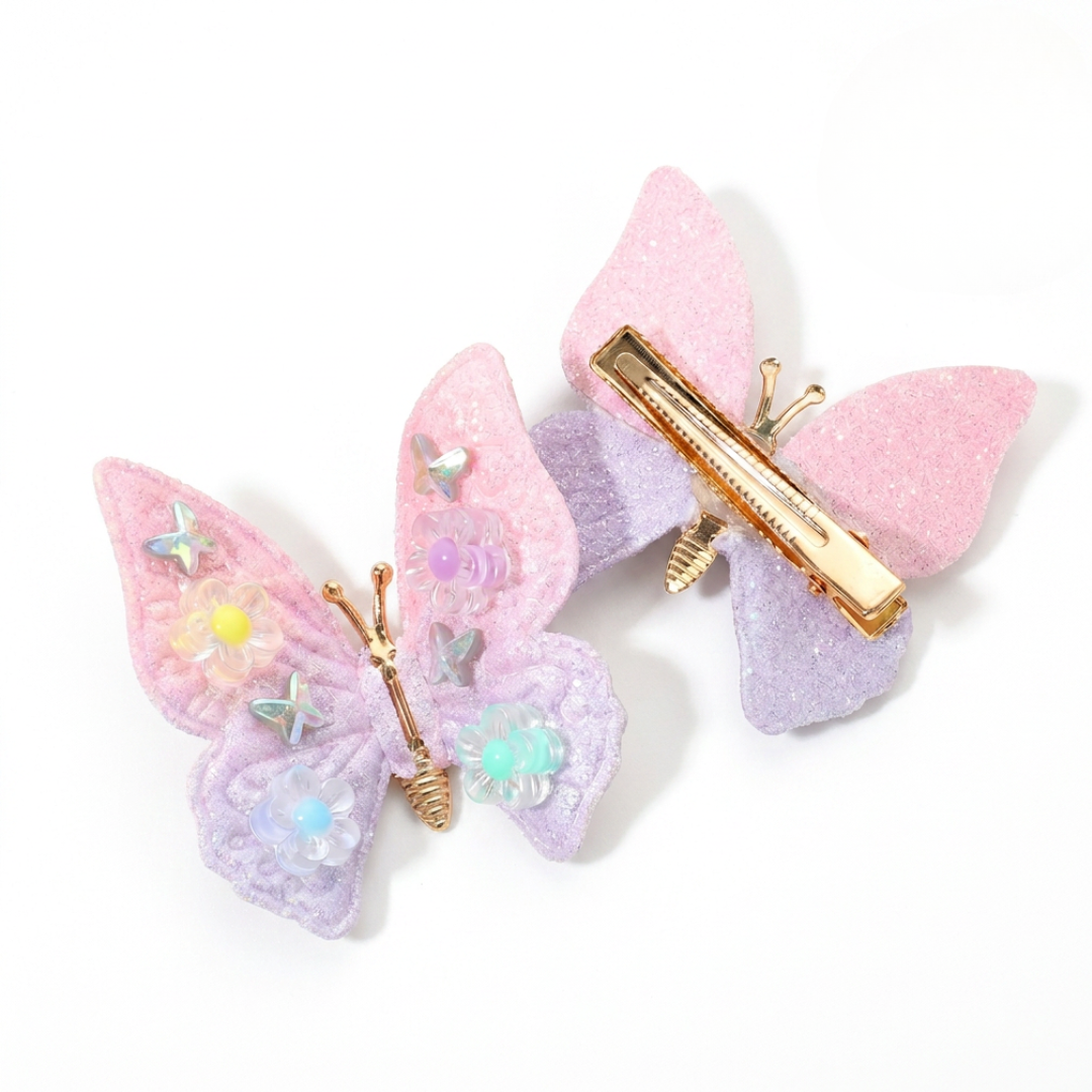 Image of Butterfly Hair Clips & Butterfly Wings Sunglasses