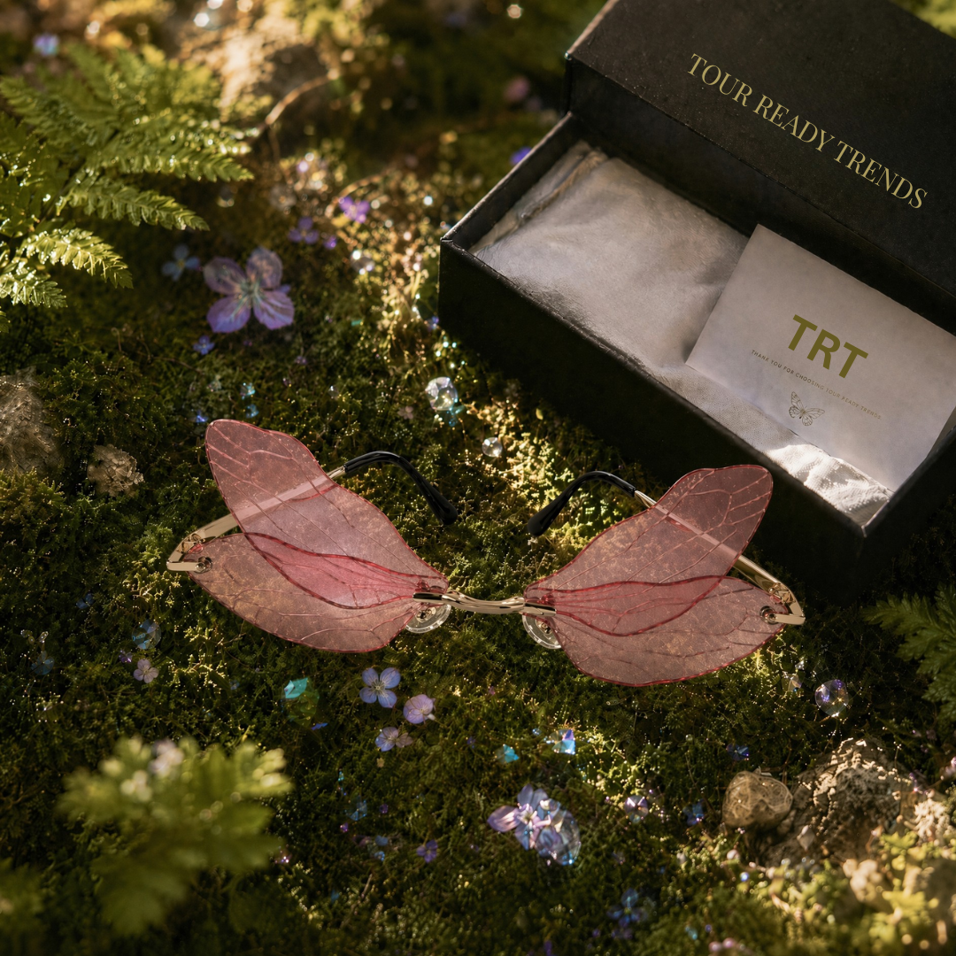 Image of Butterfly Hair Clips & Butterfly Wings Sunglasses