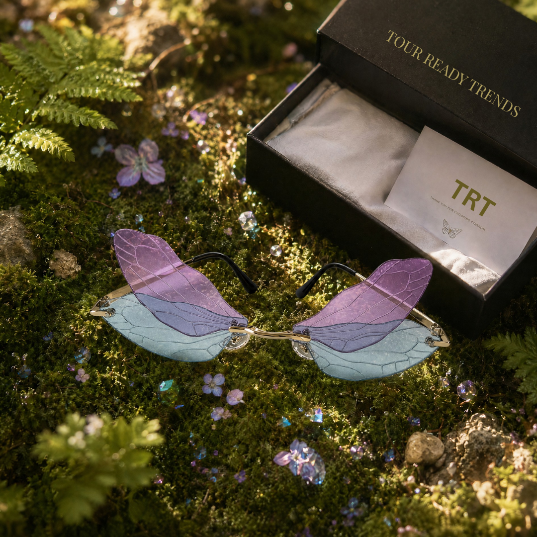 Image of Butterfly Hair Clips & Butterfly Wings Sunglasses