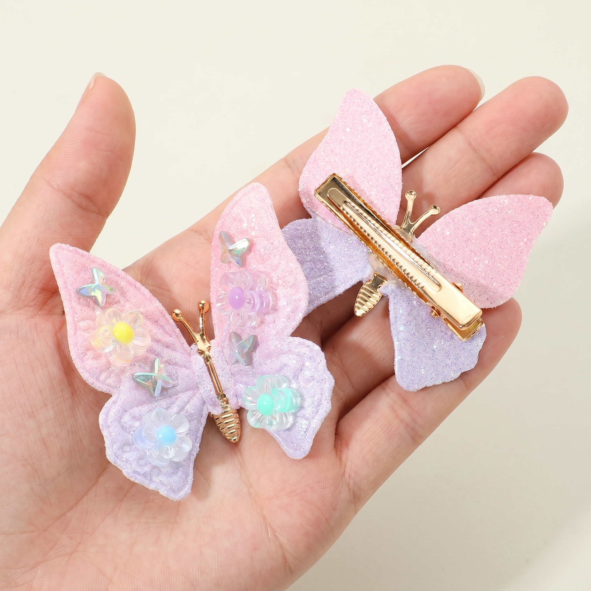 Image of Butterfly Hair Clips & Butterfly Wings Sunglasses