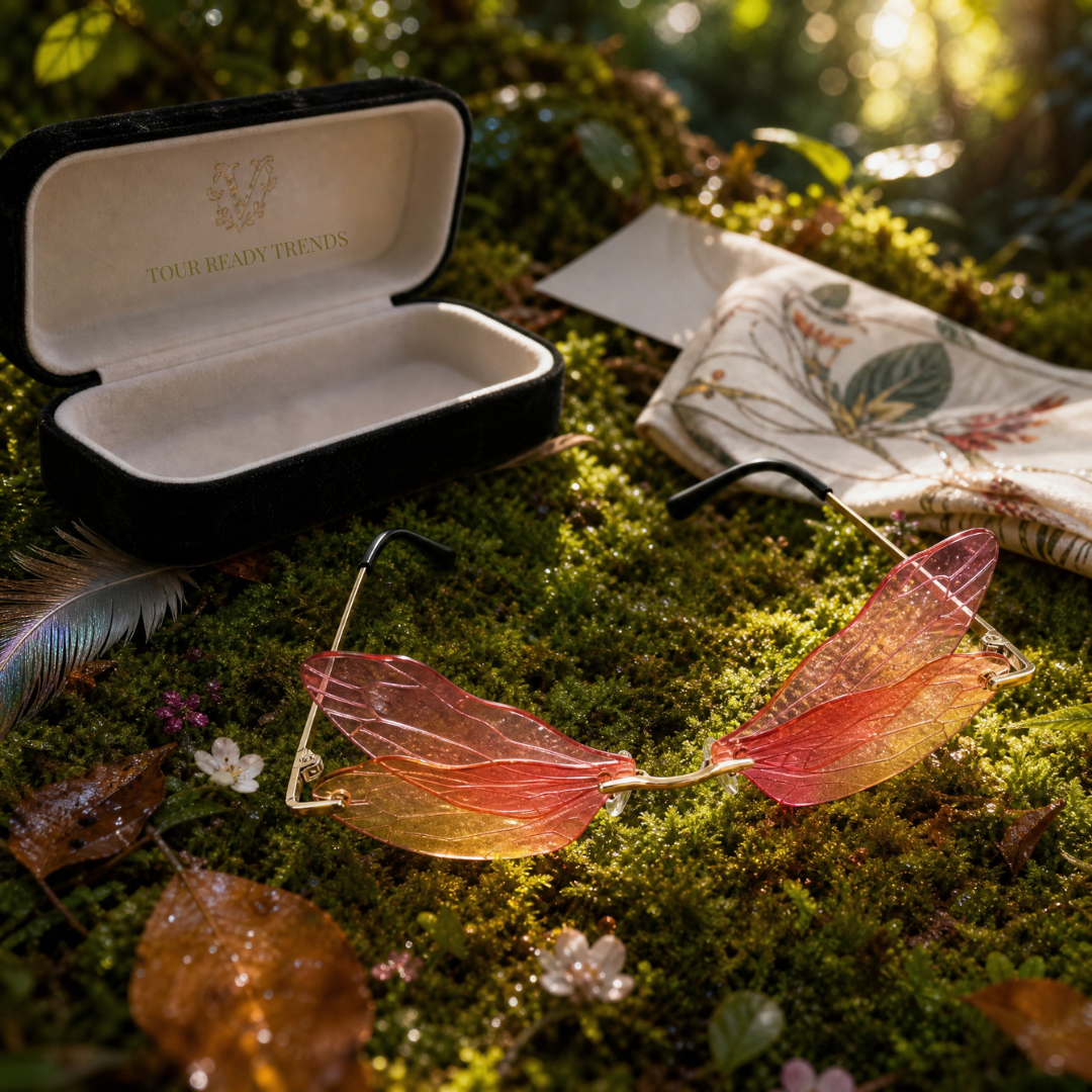 Image of Butterfly Hair Clips & Butterfly Wings Sunglasses