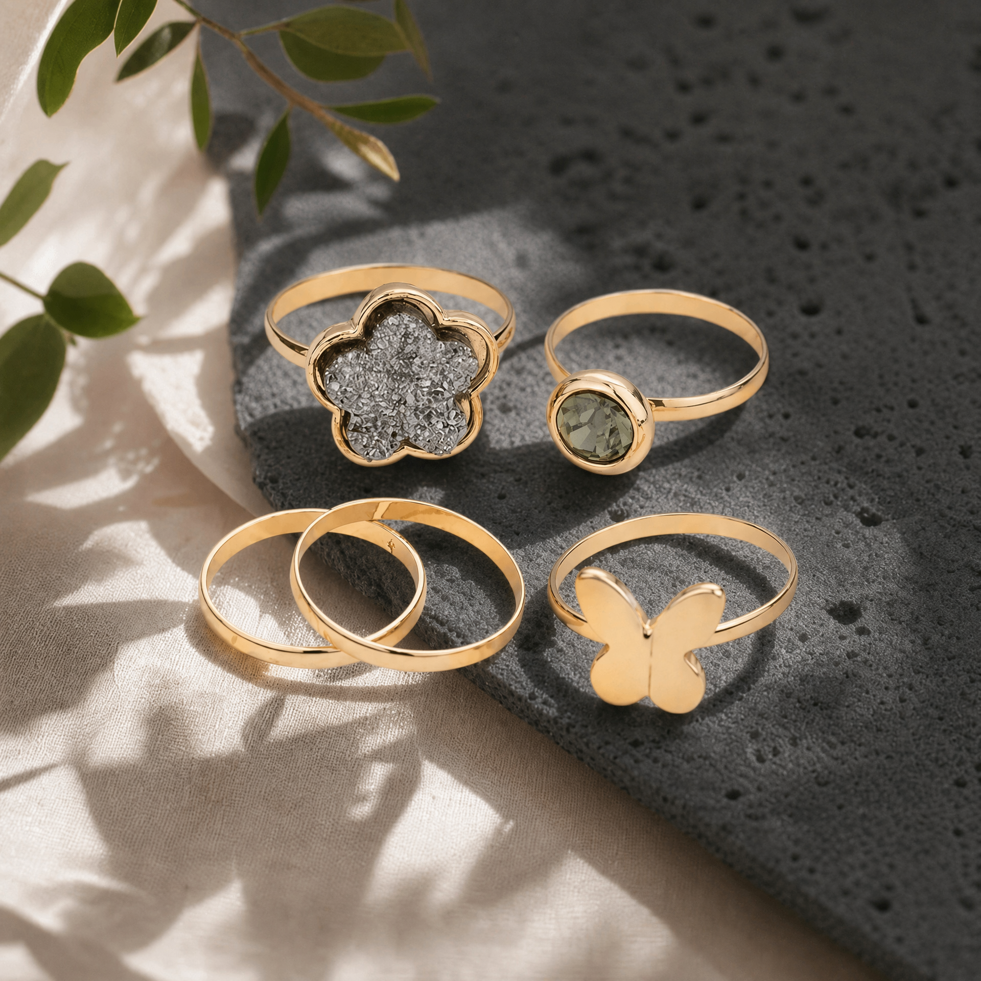 Image of Layered Butterfly Hoop Earrings