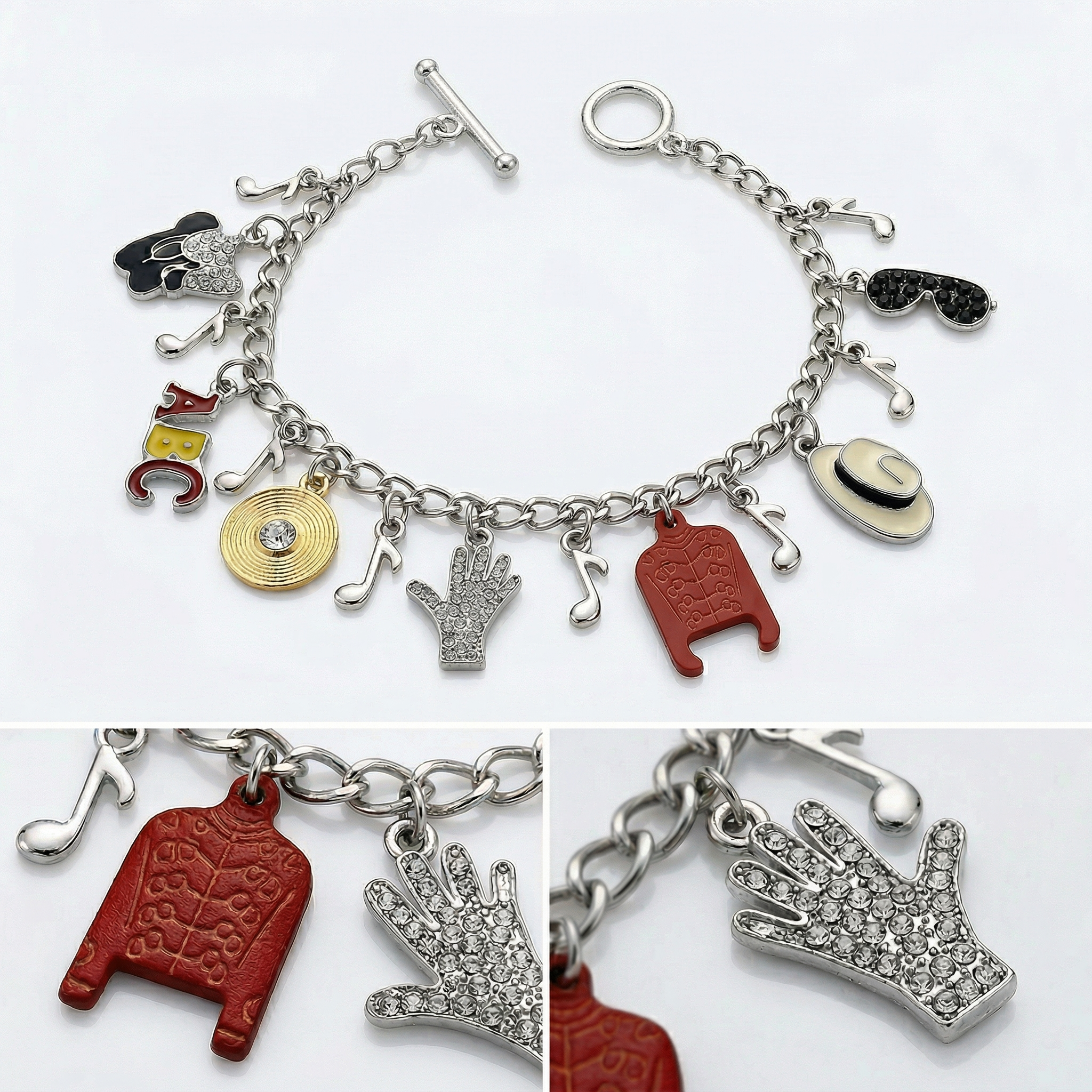 Image of King of Pop Charm & Necklace Set