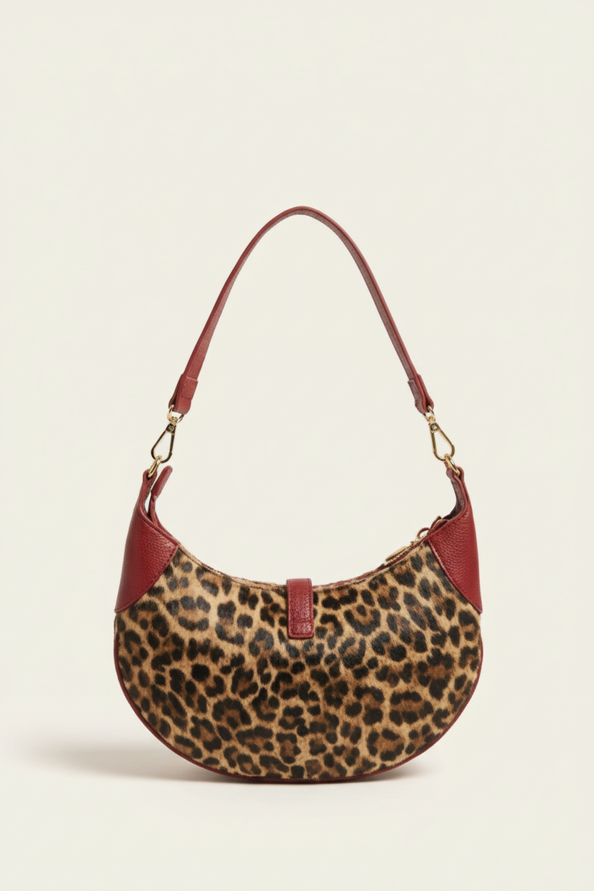 Image of Leopard Print Hand Bag - Western Chic