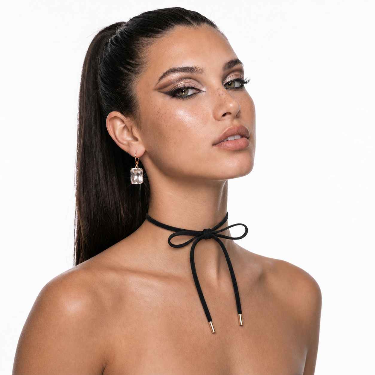 Image of Crystal Glass Drop Earrings | Soft Glam