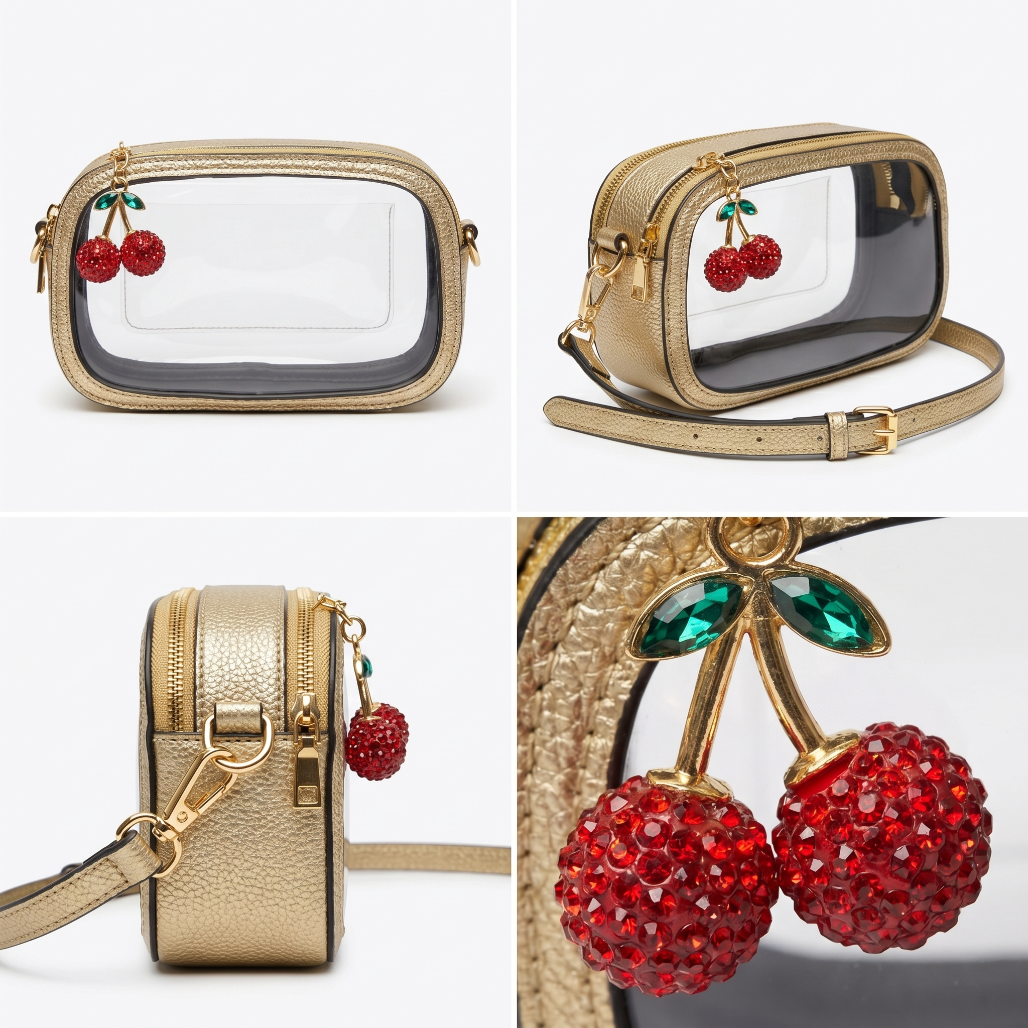 Image of Premium Gold Clear Stadium Bag + Charm Set
