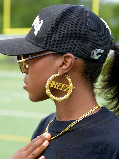 Breezy Bowl Bamboo Hoop Earrings
