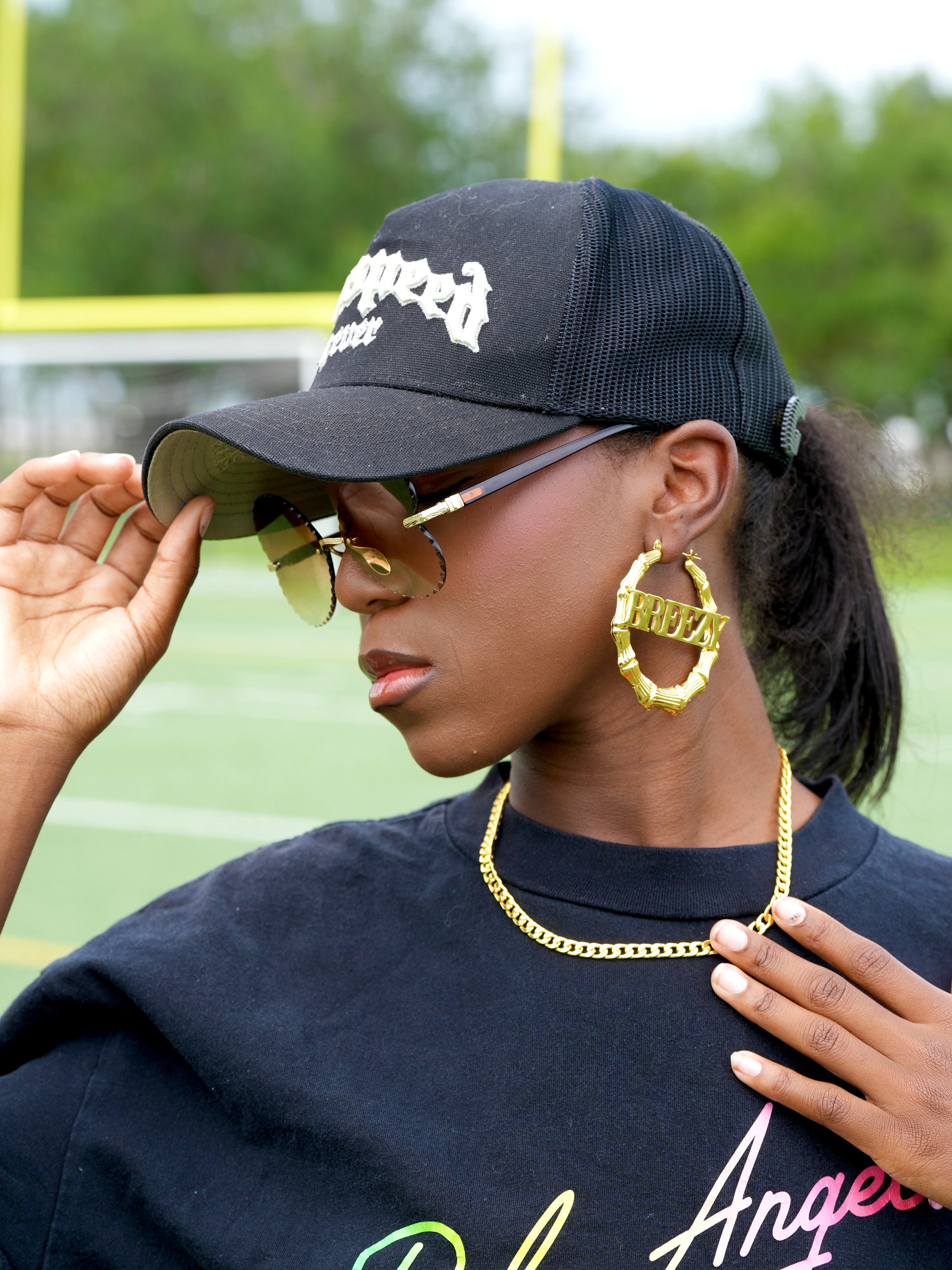 Breezy Bowl Bamboo Hoop Earrings