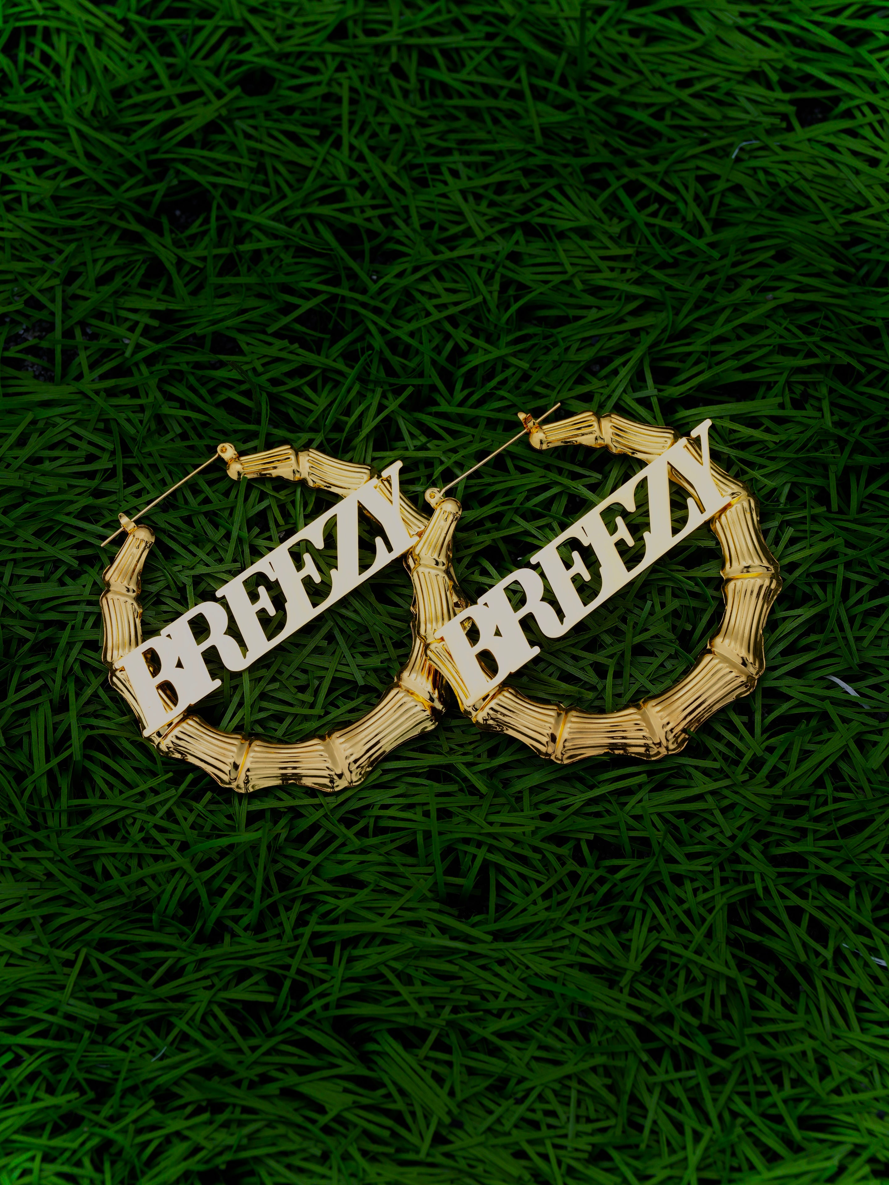 Image of Breezy Bowl Bamboo Hoop Earrings