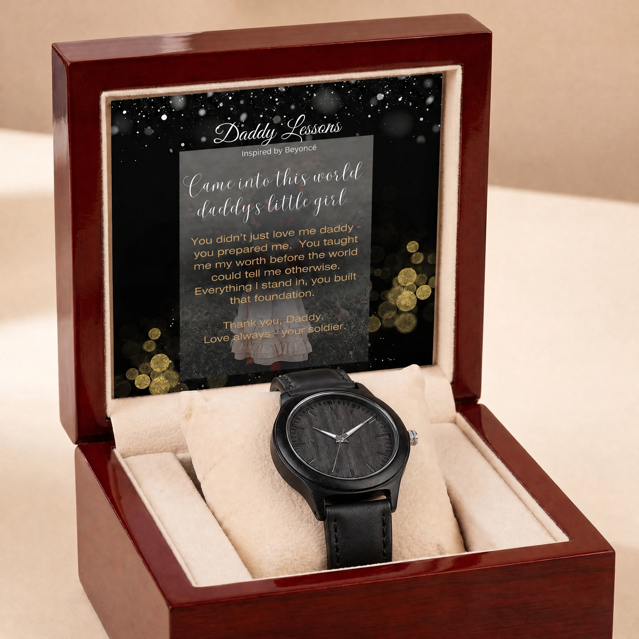 Image of Daddy Lessons Sandalwood Watch Gift